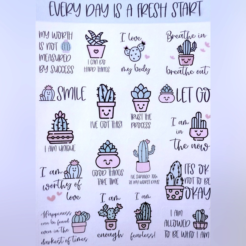 Boho Cactus stickers